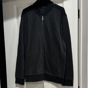Perry Ellis Men's Black Zip-Up Sweater